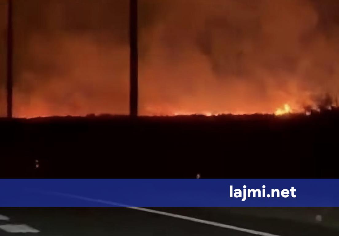 Përfshihet nga flakët një pjesë e fushës në fshatin Banjë të Malishevës