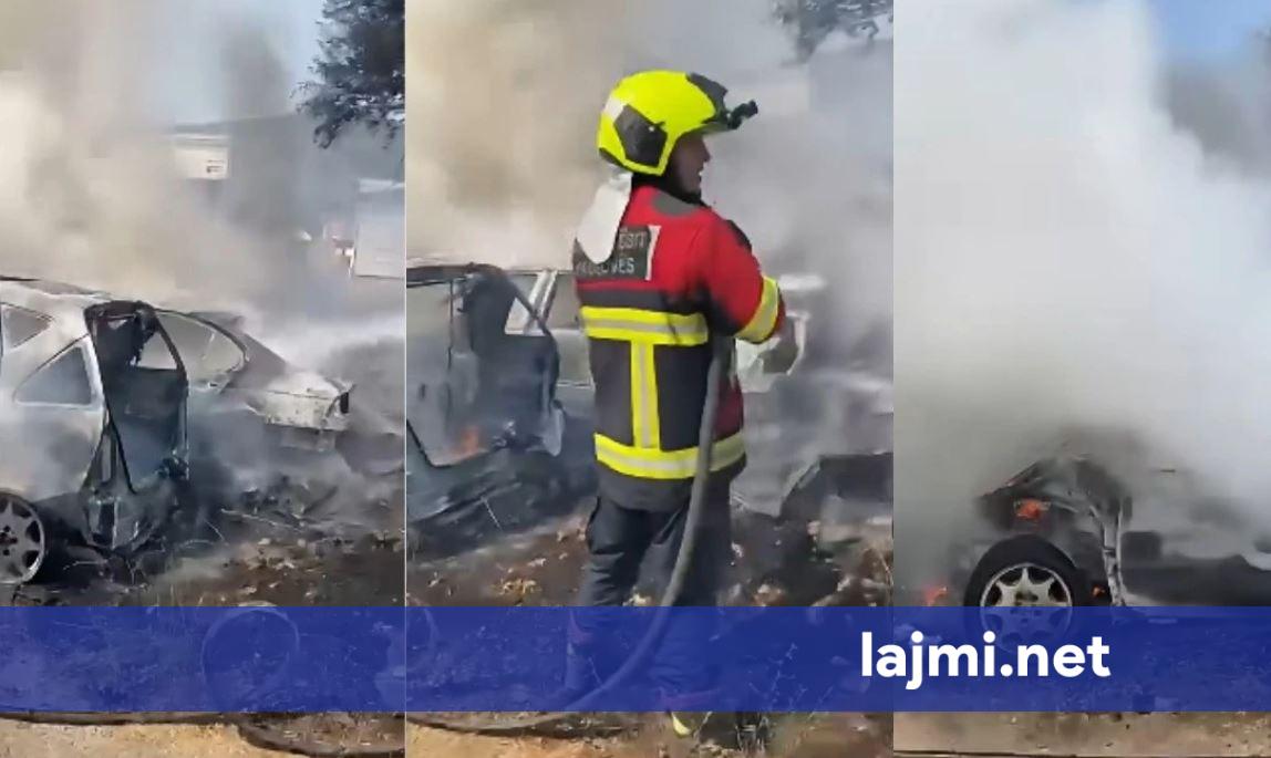 Përfshihen nga zjarri disa vetura në Prizren  nuk raportohet për të lënduar