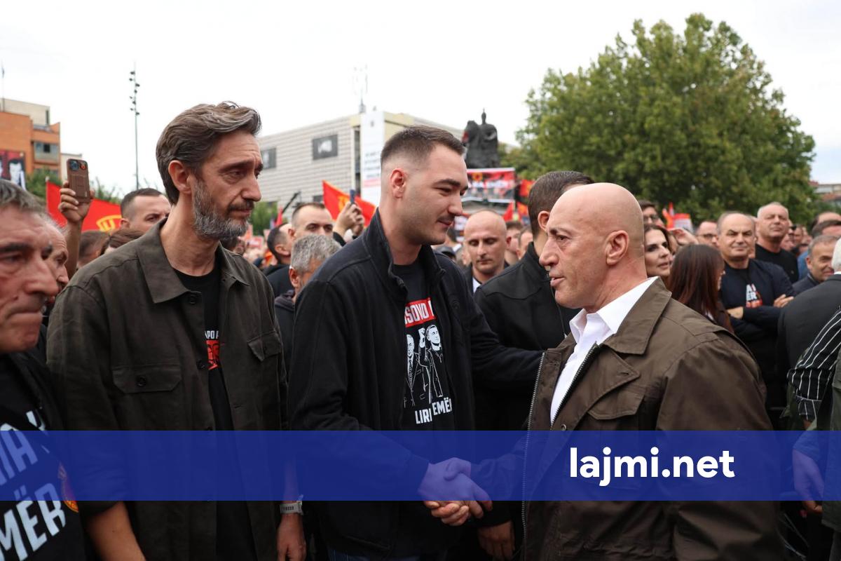 Haradinaj pas  Marshit për Liri   Kosova foli fuqishëm për liri dhe dha verdiktin   pafajësi e plotë për çlirimtarët