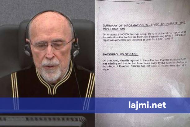 Gruaja e Behajdin Allaqit kishte dëshmuar se burri i saj ishte zhdukur pasi e morën policia serbe