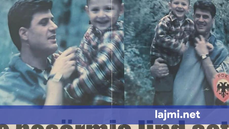  E nesërmja lind sot   Endrit Thaçi publikon një fotografi me babanë e tij  Hashim Thaçin