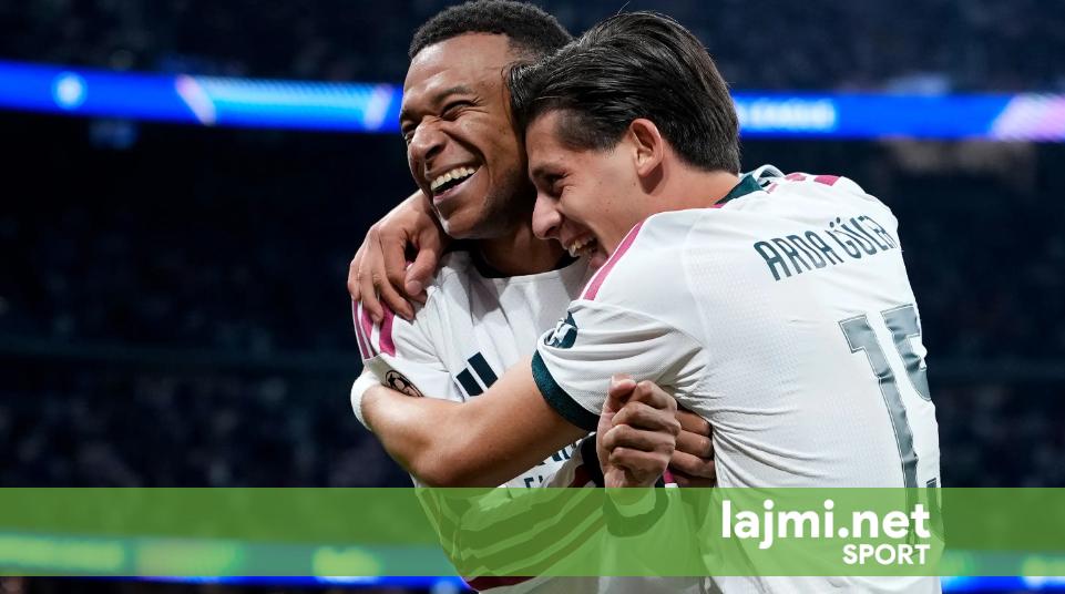 Liga e Kampionëve  Real Madrid bindshëm ndaj Leipzigut  Como turpëron Manchester Unitedin  Arsenal barazon me Bayernin