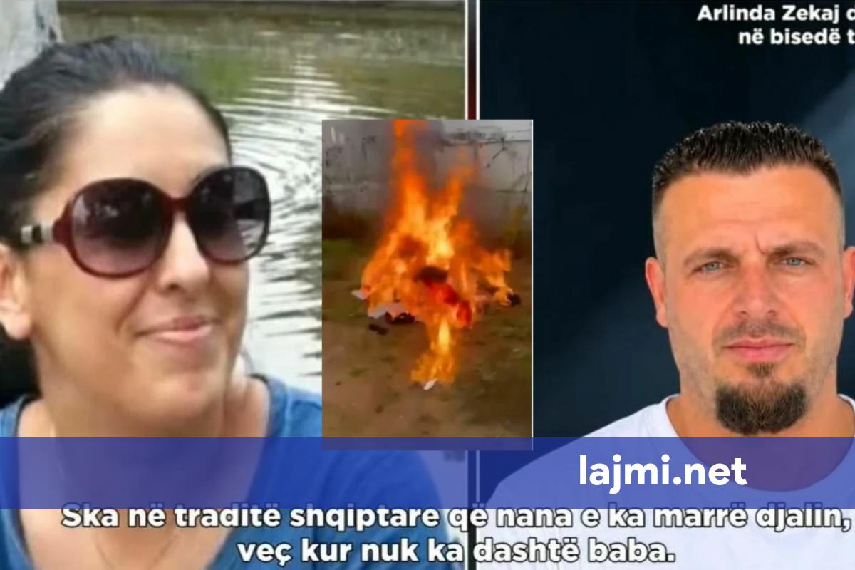 Pamje tronditëse  Jeton Sylaj ia djeg rrobat Arlindës  publikohet edhe biseda telefonike me zë  ku e kërcënonte se nuk do ja lejonte as të fliste me djalin