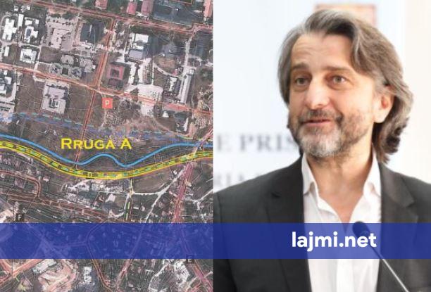 Rama thumbon VV në me fotografi të Rrugës A  Fillimisht renderi  pastaj bageri e në fund projekti